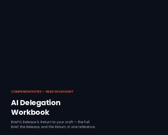 Cover preview of the AI Delegation Protocol Companion Guide