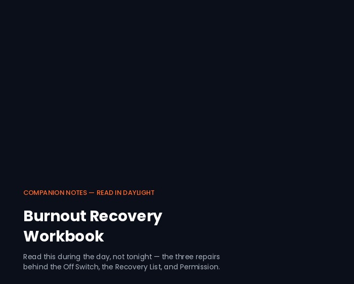 Cover preview of the Burnout Recovery Protocol Companion Guide