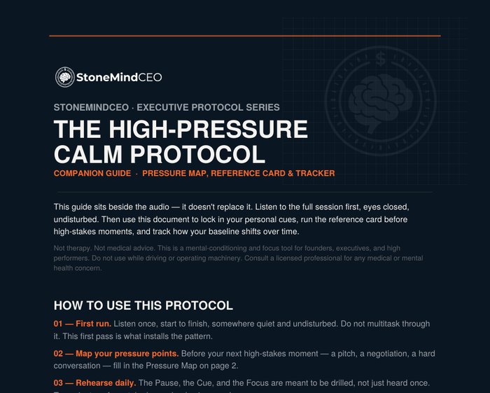 Cover preview of the High-Pressure Calm Companion Guide