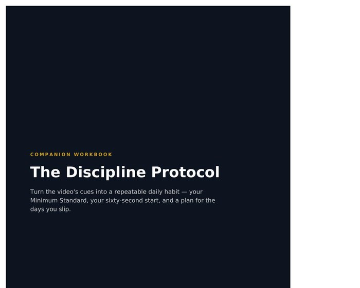 Cover preview of the Discipline Protocol Companion Guide