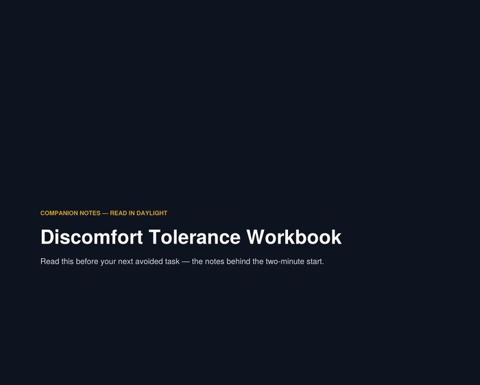 Cover preview of the Discomfort Tolerance Companion Guide