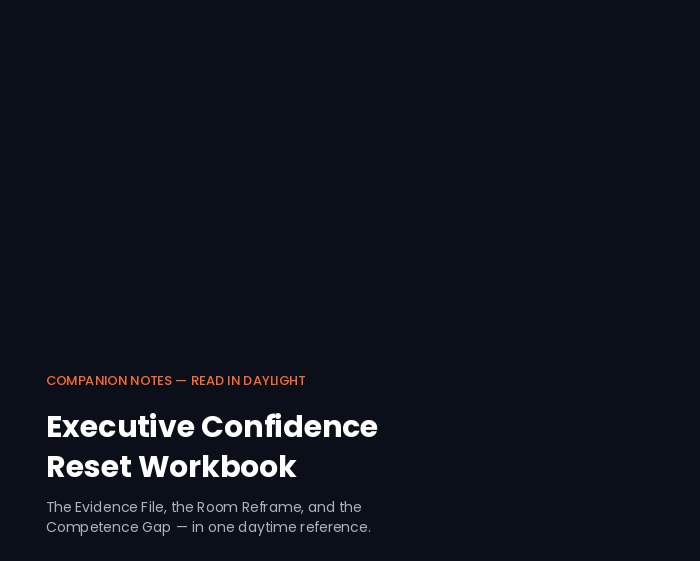 Cover preview of the Executive Confidence Reset Companion Guide