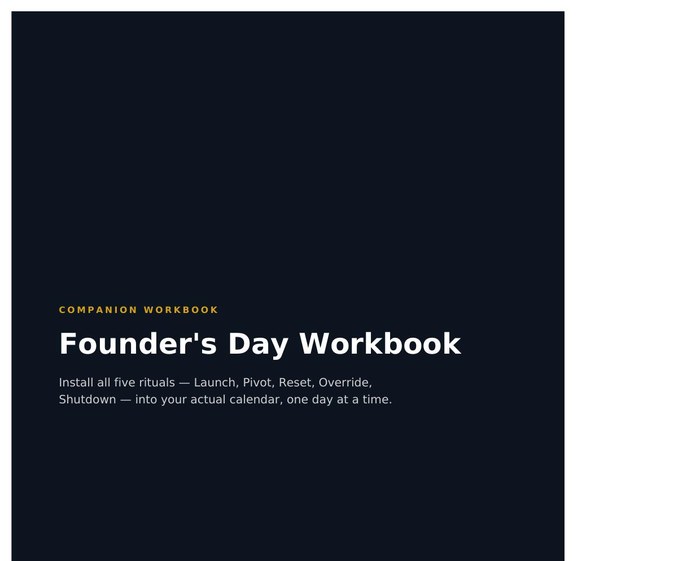 Cover preview of the Founder's Day Companion Guide