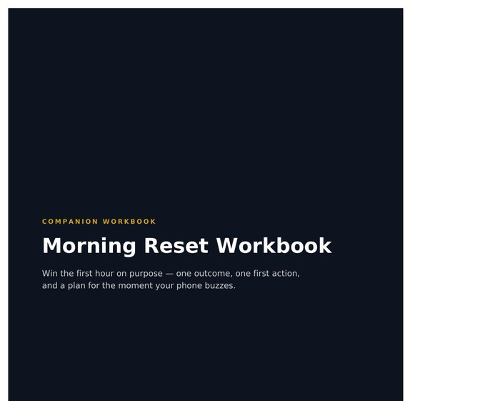 Cover preview of the Morning Reset Companion Guide