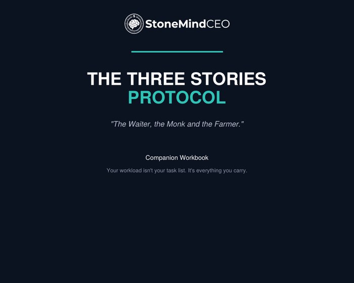 Cover preview of The Three Stories Protocol Companion Workbook